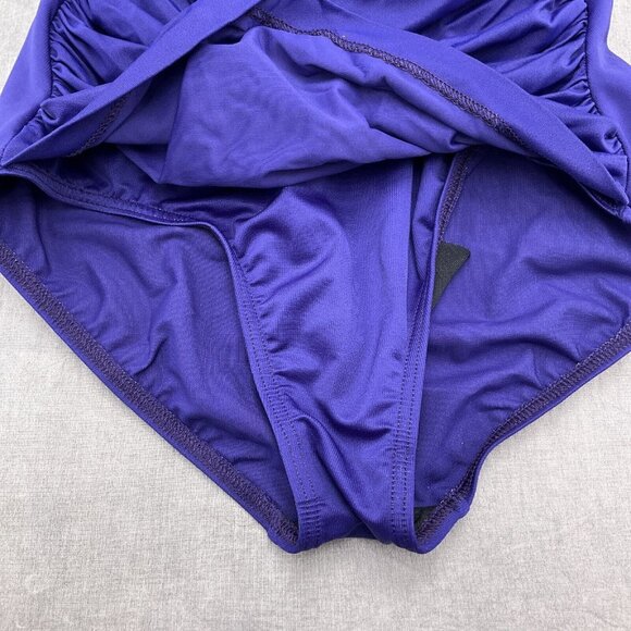 Magicsuit Swimsuit‎ Women 10 Purple Ruched Drape Padded Nylon Spandex 1pc VTG - Picture 3 of 10